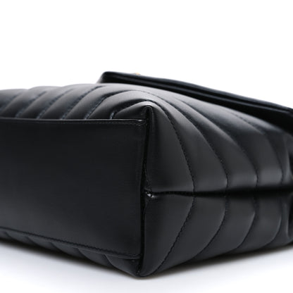Saint Laurent Calfskin Y Quilted Monogram Small Loulou Chain Satchel Black 10 of 10