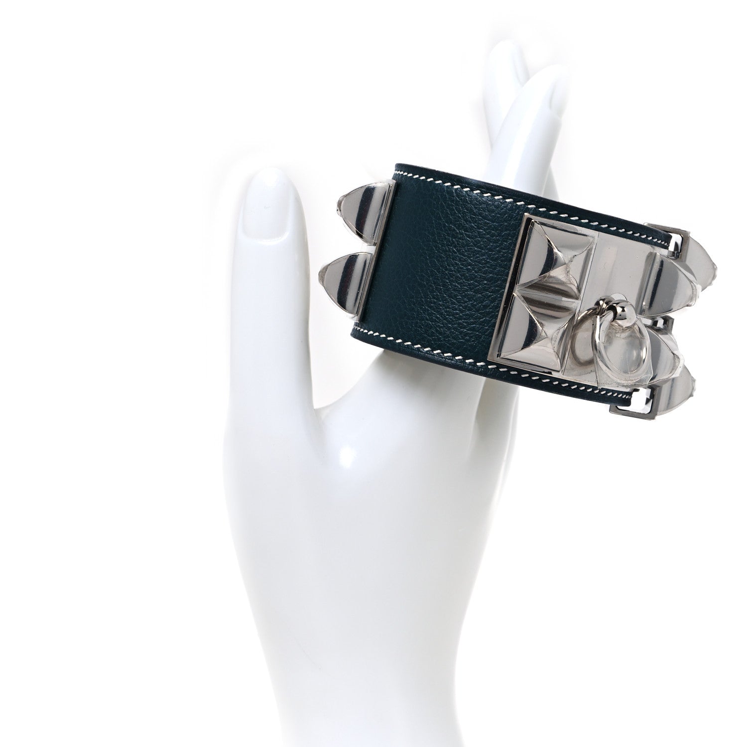 Hermes Evercolor Collier De Chien CDC Bracelet T3 Vert Cypress 2 of 6