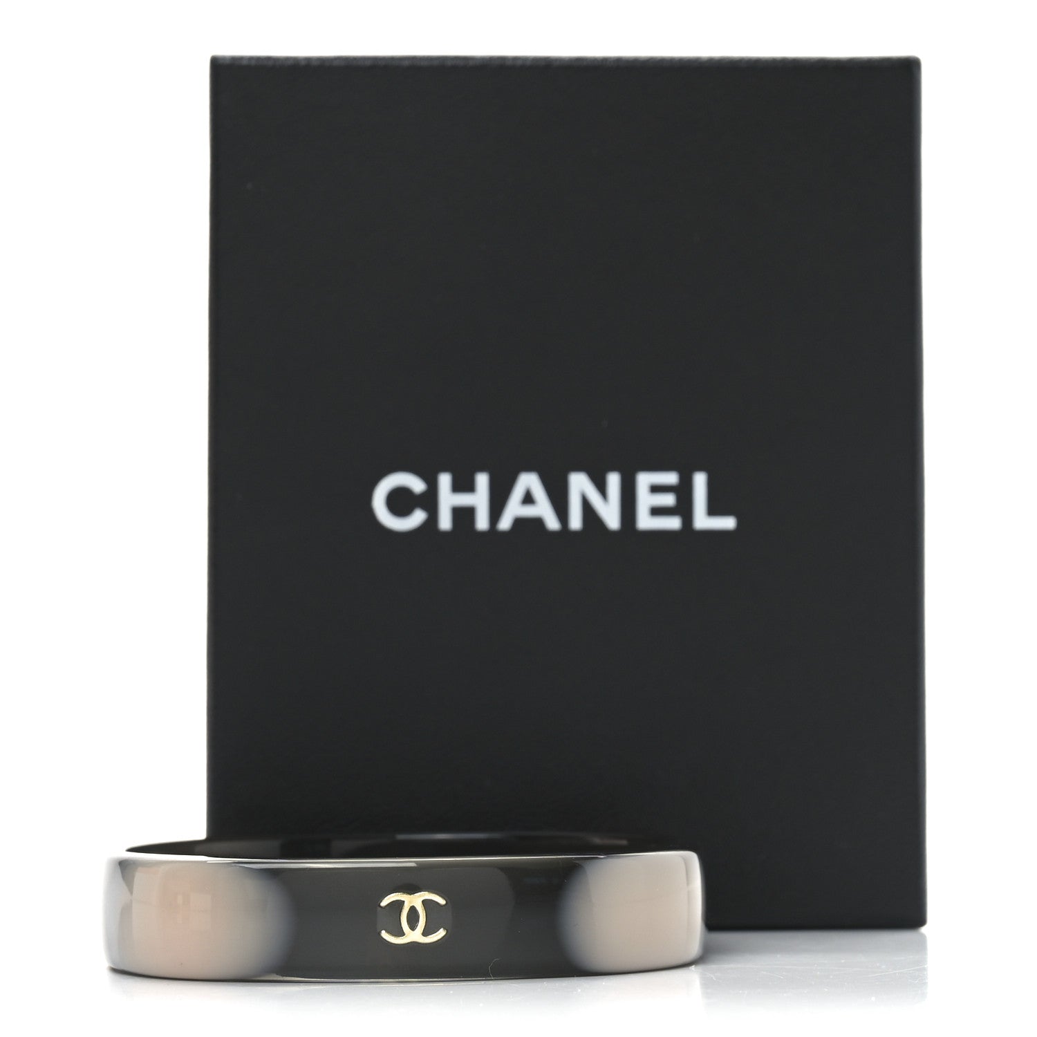 Chanel Resin Gradient CC Bangle Black Rose 5 of 5