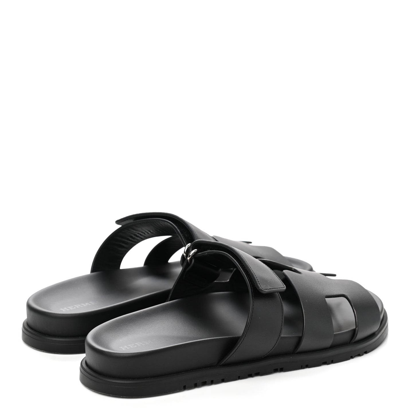 Calfskin Womens Chypre Sandals 38.5 Black