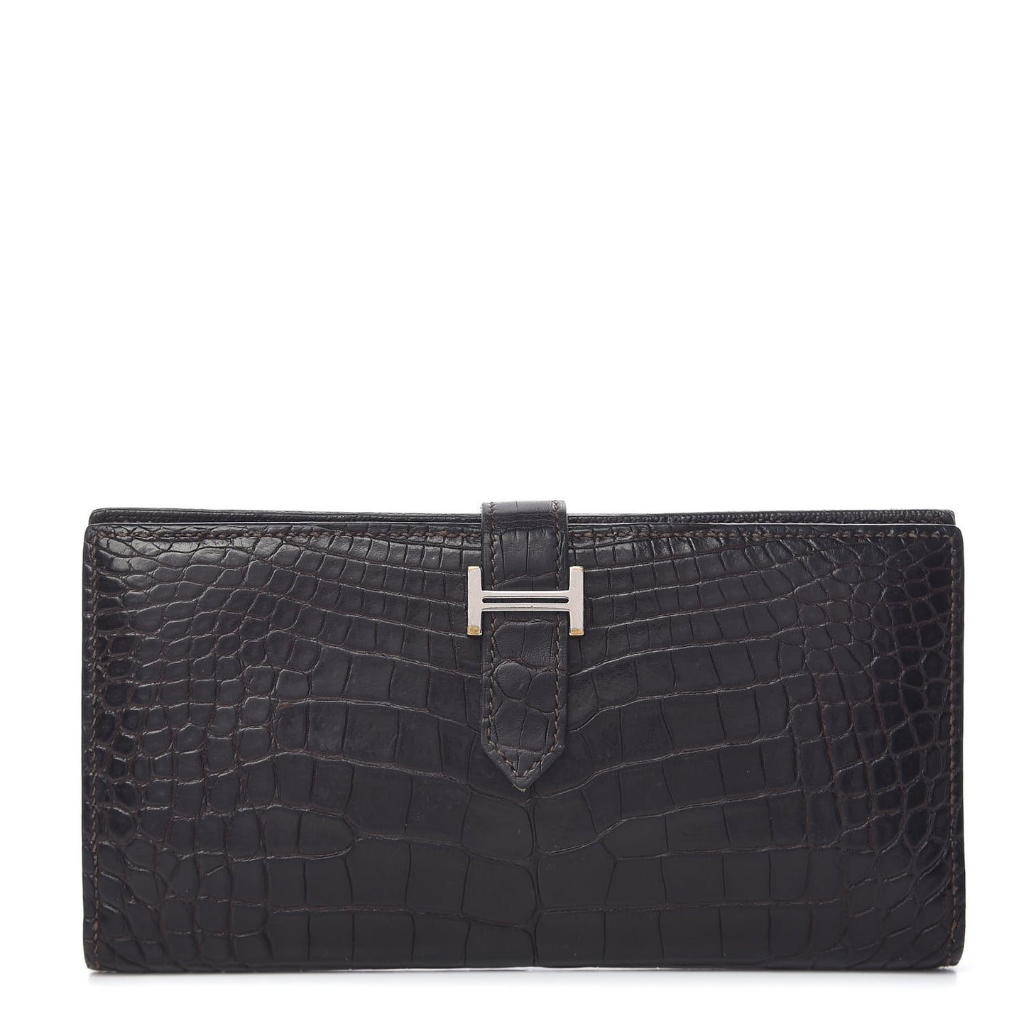 Matte Alligator Bearn Wallet Chocolate