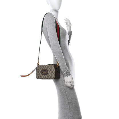 Gucci GG Supreme Monogram Web Neo Vintage Shoulder Bag Beige New Acero Crop 2 of 13
