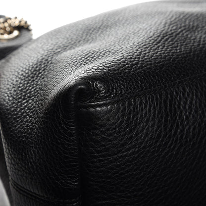 Gucci Pebbled Calfskin Medium Soho Chain Shoulder Bag Black 11 of 13