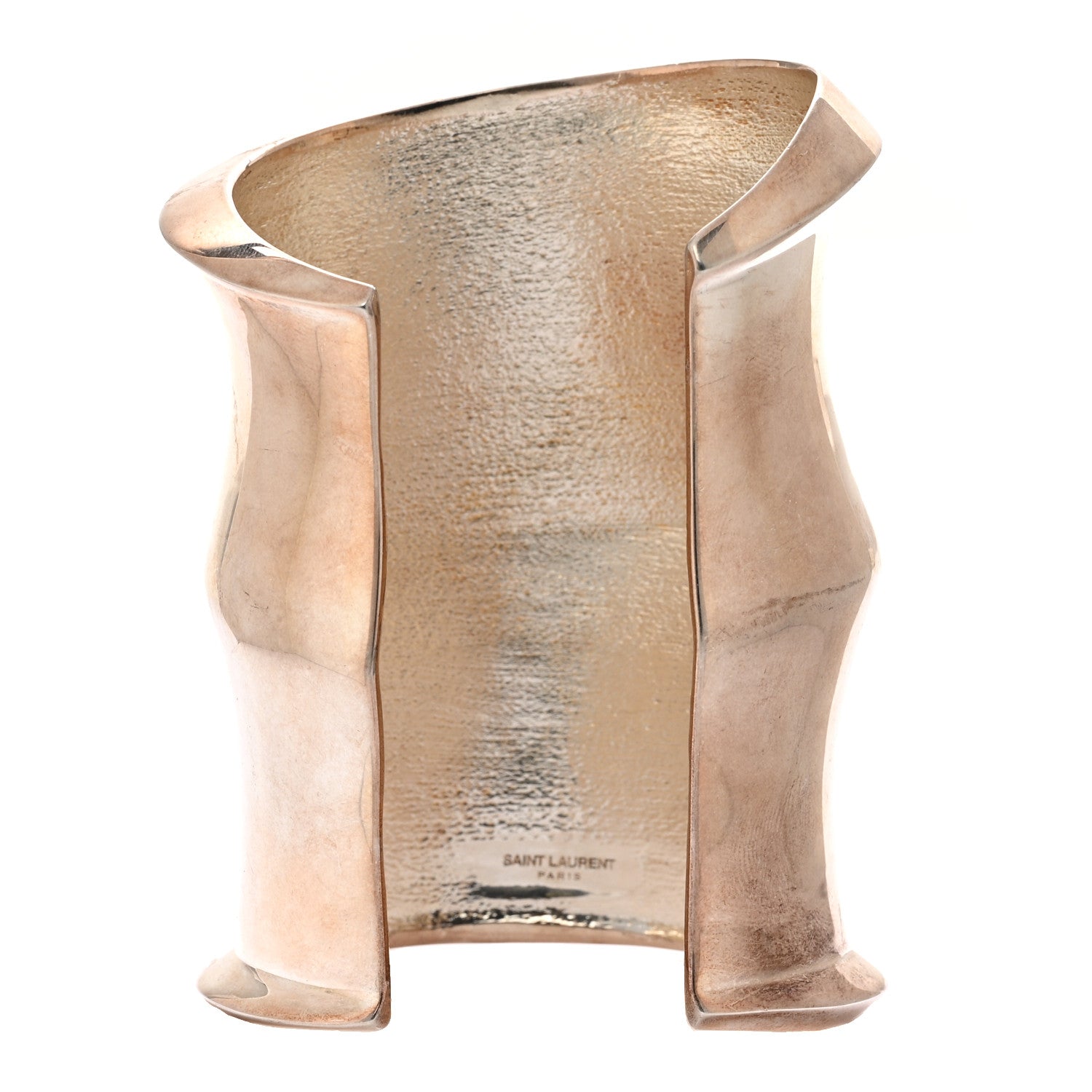 Saint Laurent Brass Cuff Bracelet S Brass 3 of 5