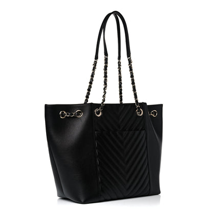 Chanel Calfskin Quilted Large Daily Shopping Bag Black 2 of 17