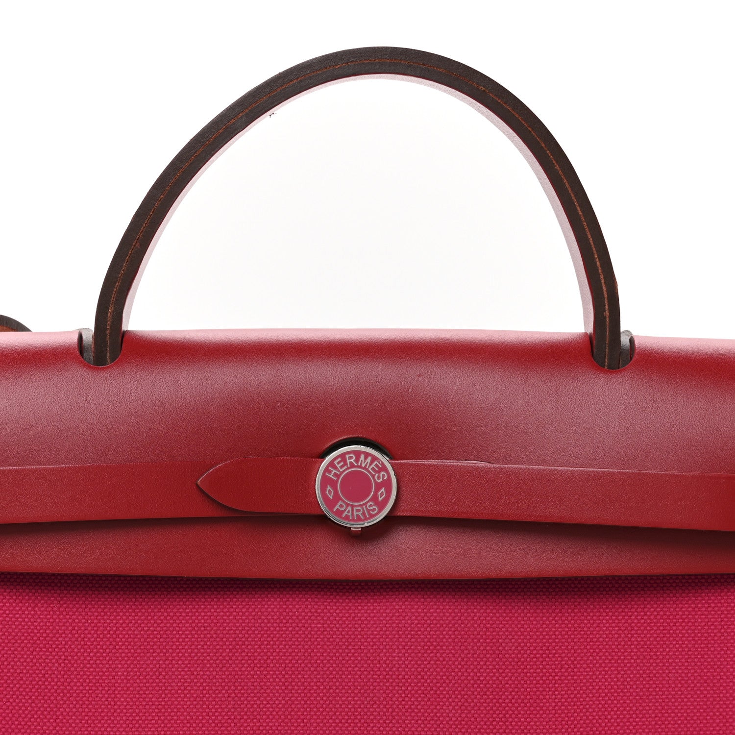 Hermes Toile Militaire Vache Hunter Laque Herbag Zip Retourne 31 PM Rose Mexico Rouge Piment 9 of 11
