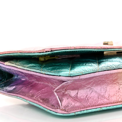 Chanel Metallic Goatskin Quilted 2.55 Reissue Wallet on Chain WOC Multicolor 10 of 11