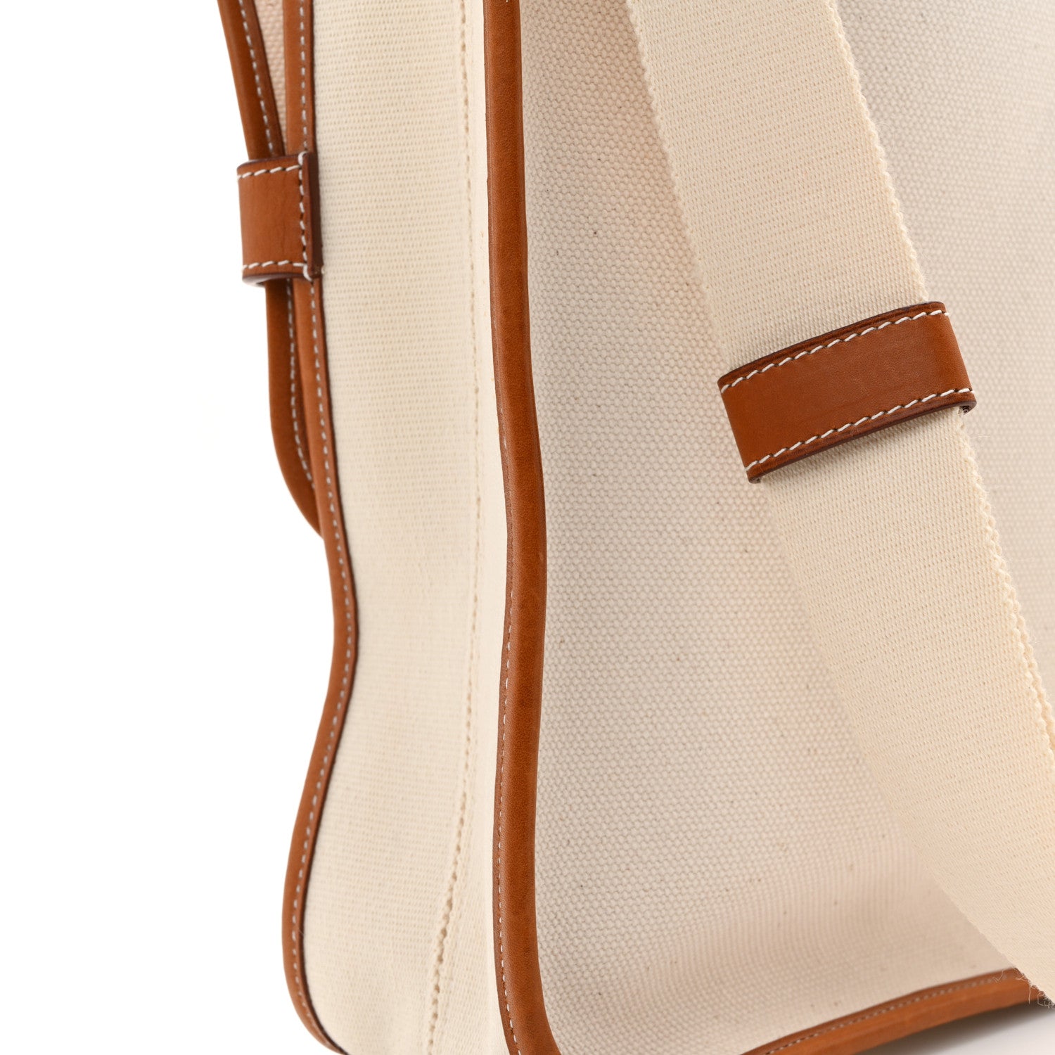 Hermes Toile Officier Natural Barenia Buenaventura Besace GM Ecru Fauve 10 of 13