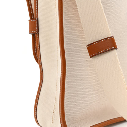 Hermes Toile Officier Natural Barenia Buenaventura Besace GM Ecru Fauve 10 of 13
