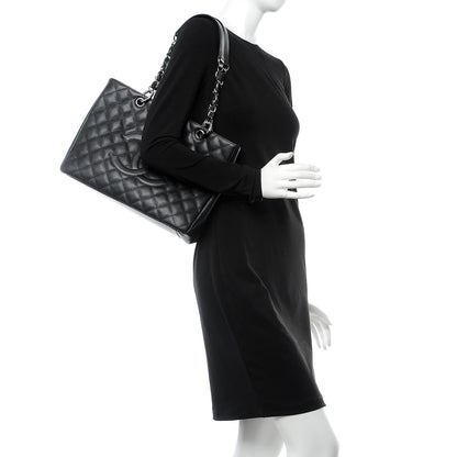 Chanel Caviar Quilted Grand Shopping Tote GST Black 2 of 8