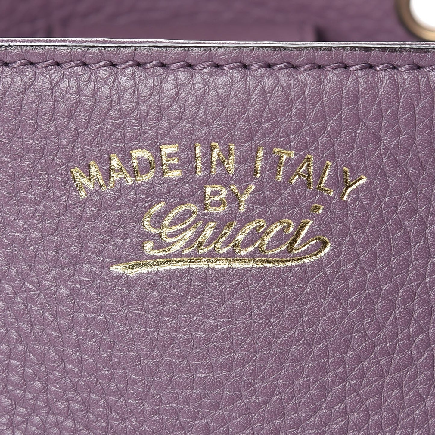 Calfskin Mini Bamboo Shopper Tote Purple