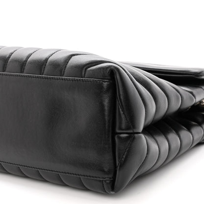Saint Laurent Calfskin Y Quilted Monogram Medium Loulou Chain Satchel Black 9 of 12