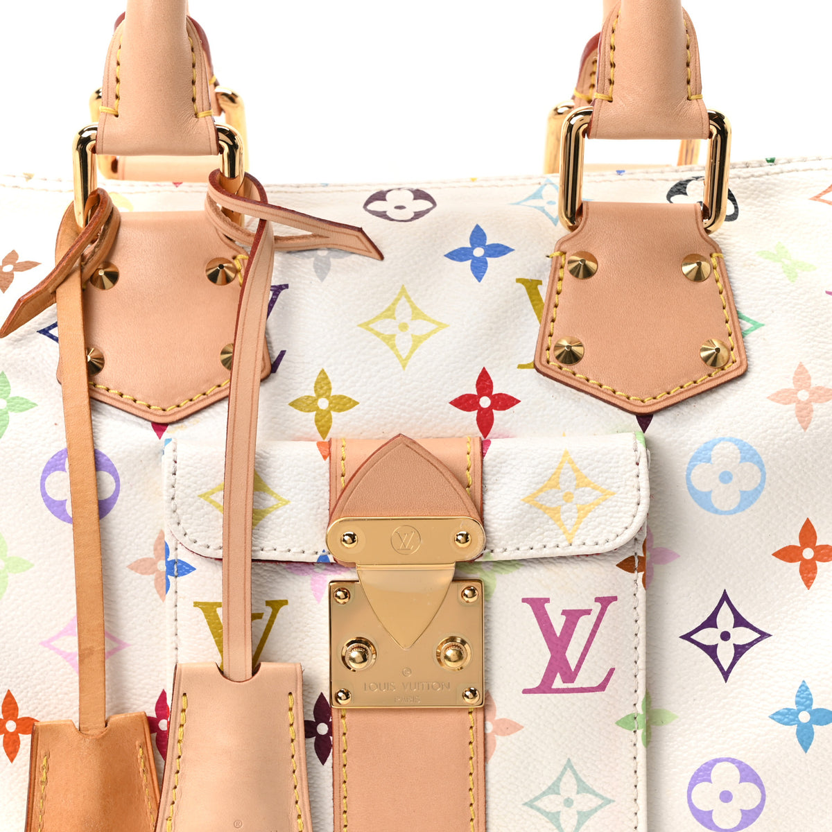 Louis Vuitton Monogram Multicolor Speedy 30 White 7 of 9