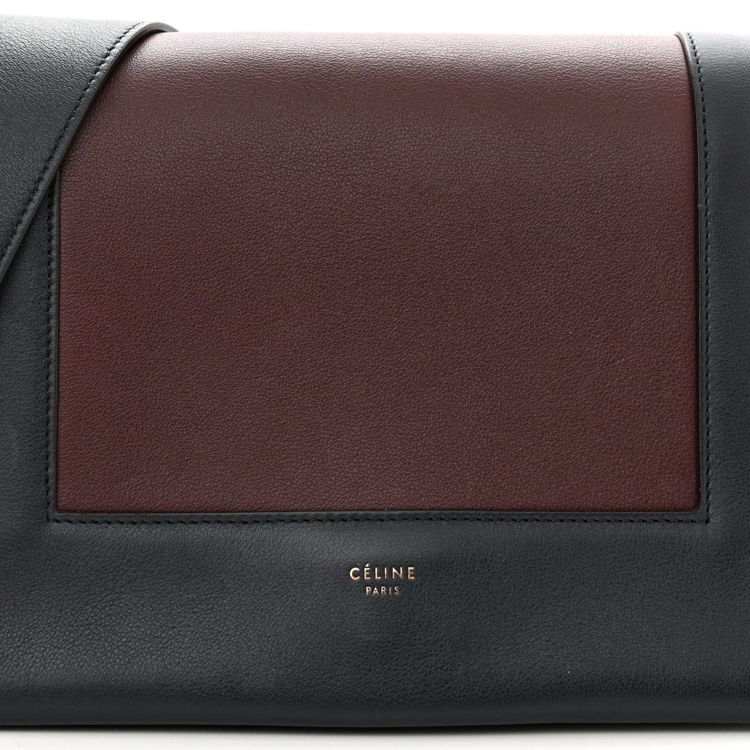 Celine Shiny Smooth Calfskin Medium Frame Shoulder Bag Steel Blue Plum 7 of 9