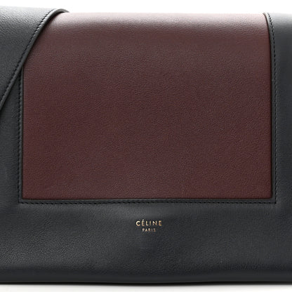 Celine Shiny Smooth Calfskin Medium Frame Shoulder Bag Steel Blue Plum 7 of 9