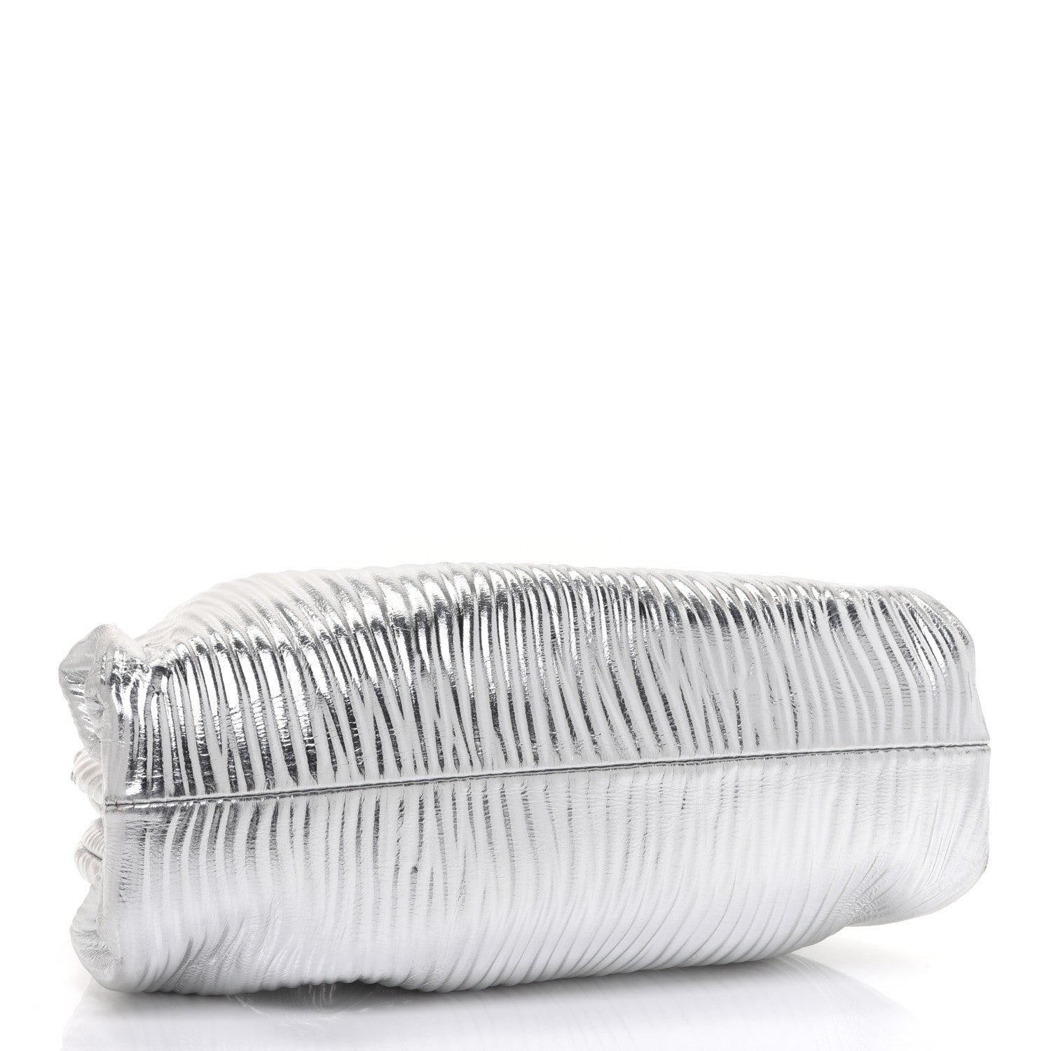 Bottega Veneta Metallic Bark Calfskin The Mini Pouch Silver 4 of 10