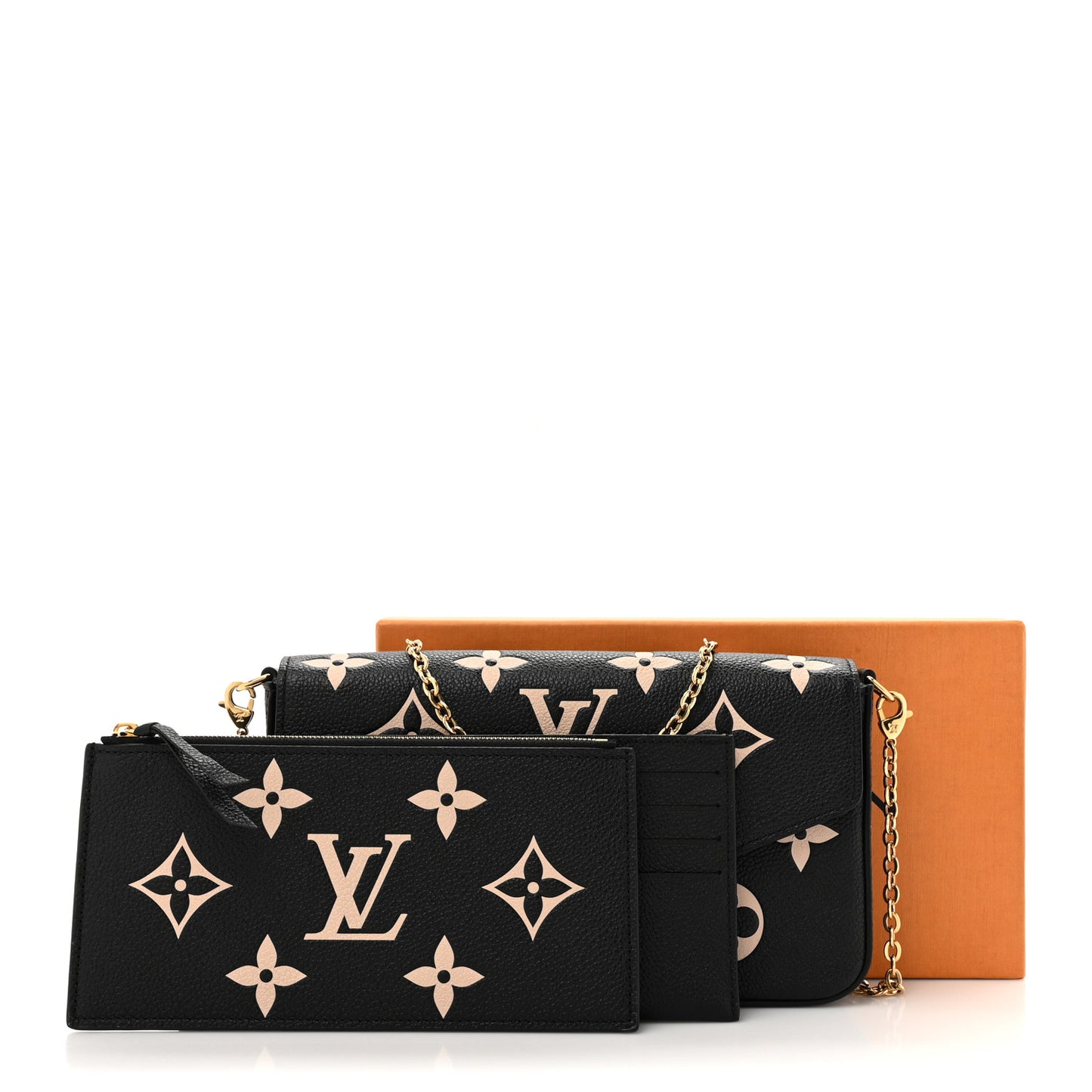 Empreinte Monogram Giant Felicie Pochette Black Beige