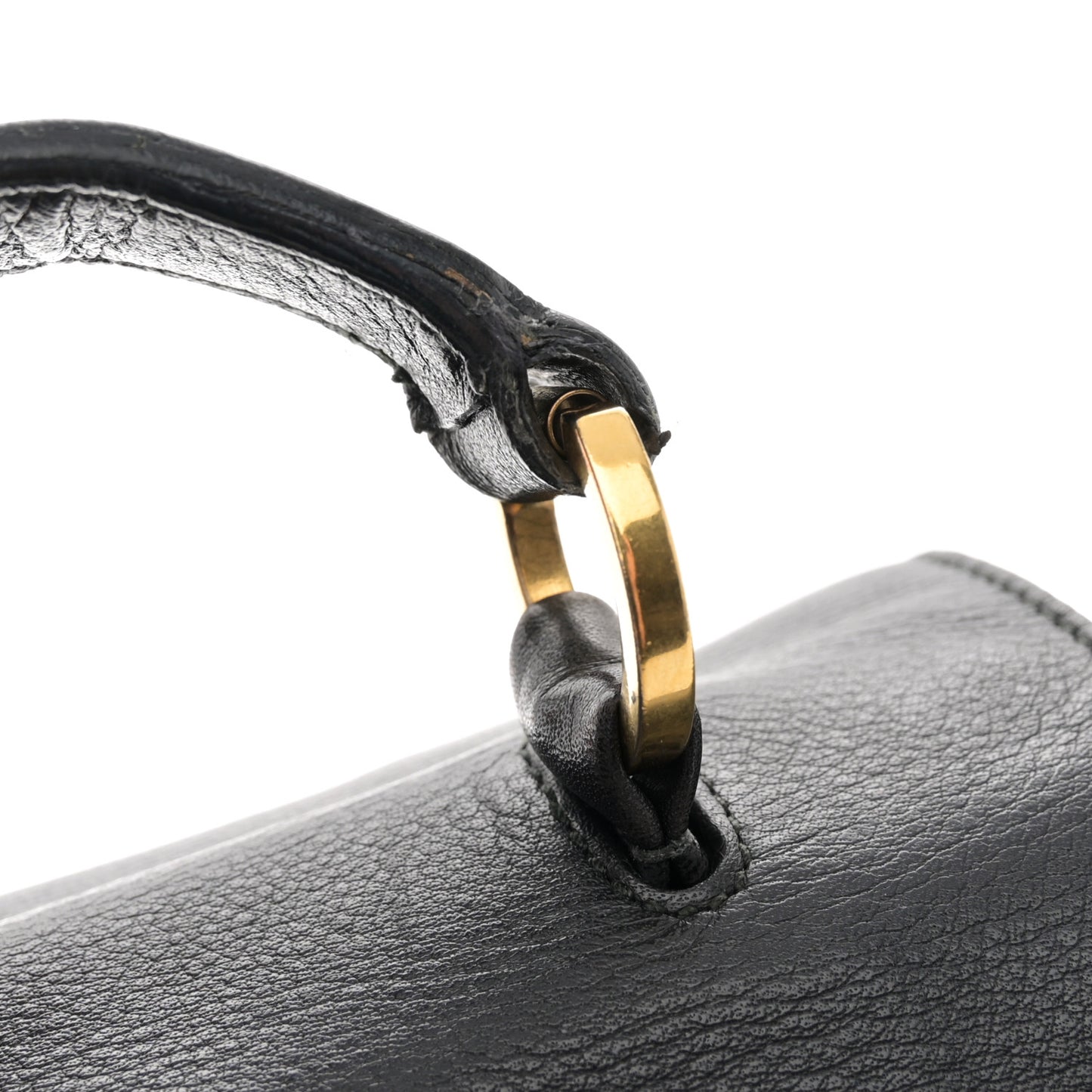 Calfskin Canvas Small Muse Two Black