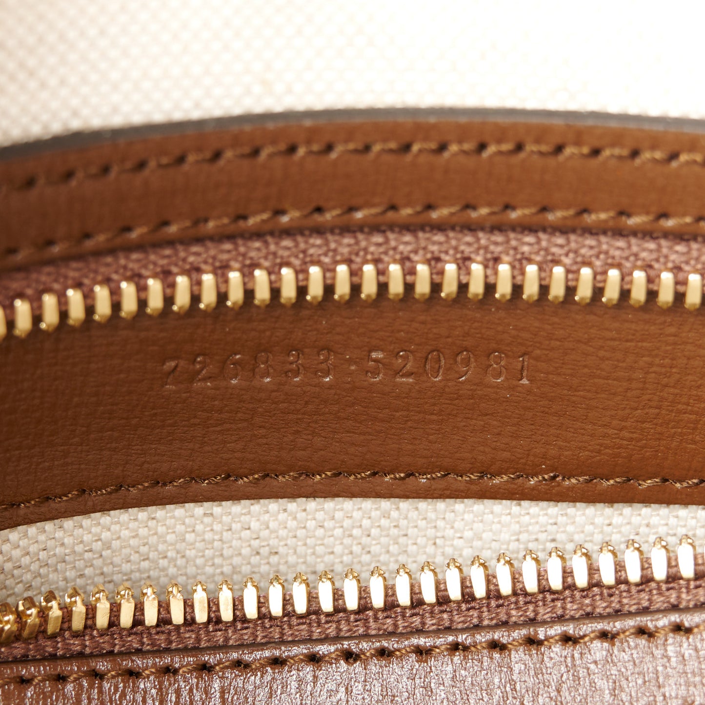 GG Supreme Monogram Azalea Calfskin Retro Interlocking G Wristlet Messenger Bag Beige Ebony Brown Sugar
