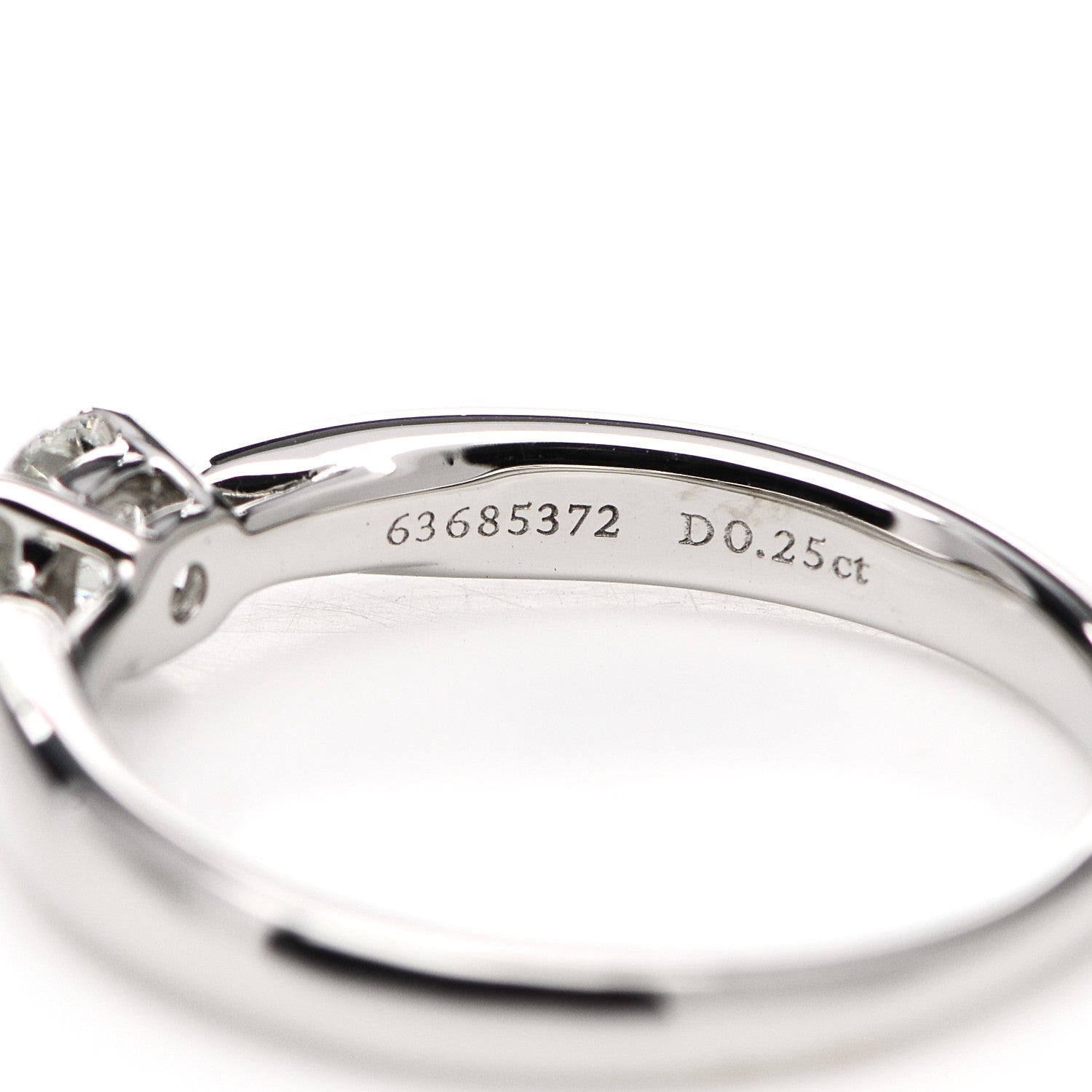 Tiffany Platinum Diamond .25ct Harmony Solitaire Engagement Ring 49 4.75 6 of 7