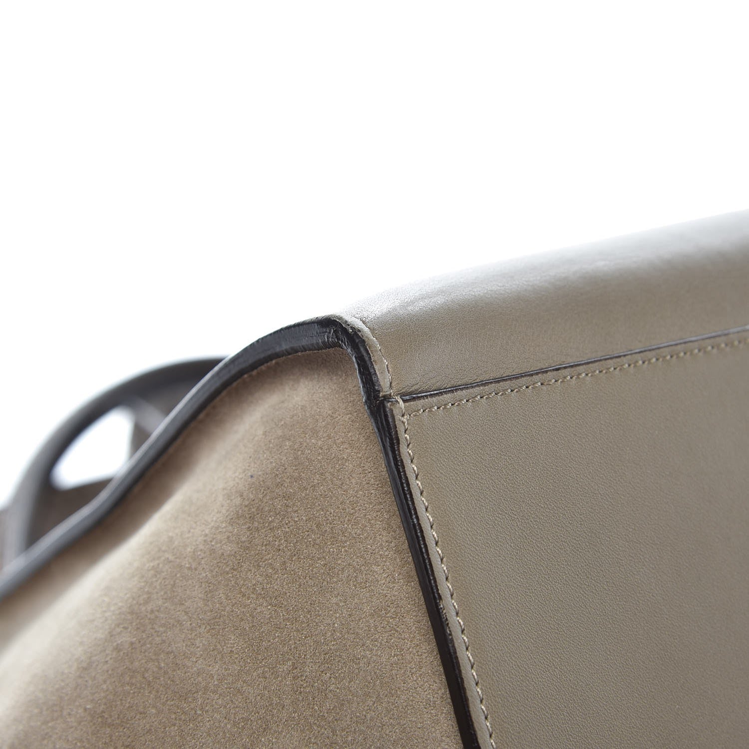 Celine Calfskin Suede Whipsnake Medium Trapeze Taupe 16 of 18