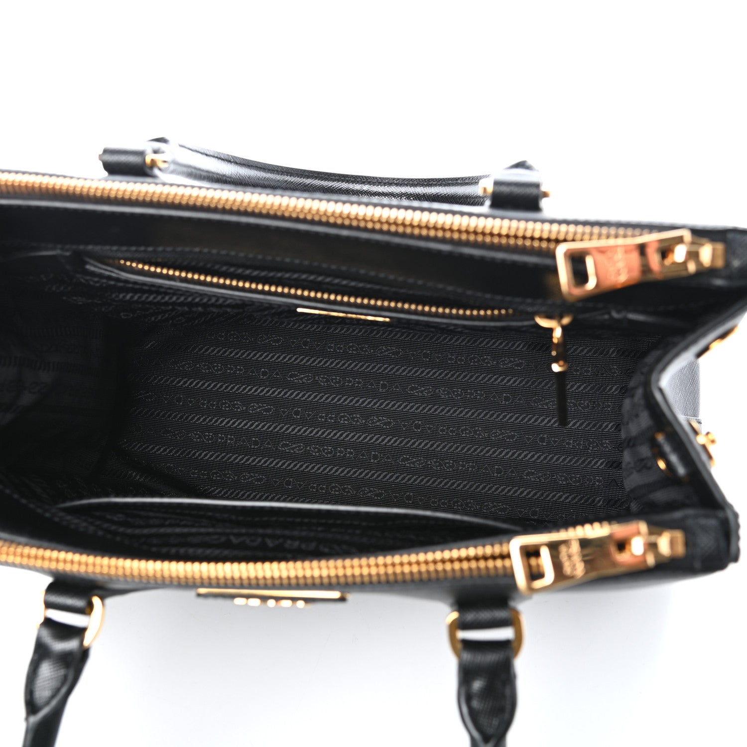 Prada Saffiano Small Galleria Double Zip Tote Black 9 of 25