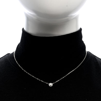 Cartier 18K White Gold Diamond LM D'Amour Pendant Necklace 2 of 4