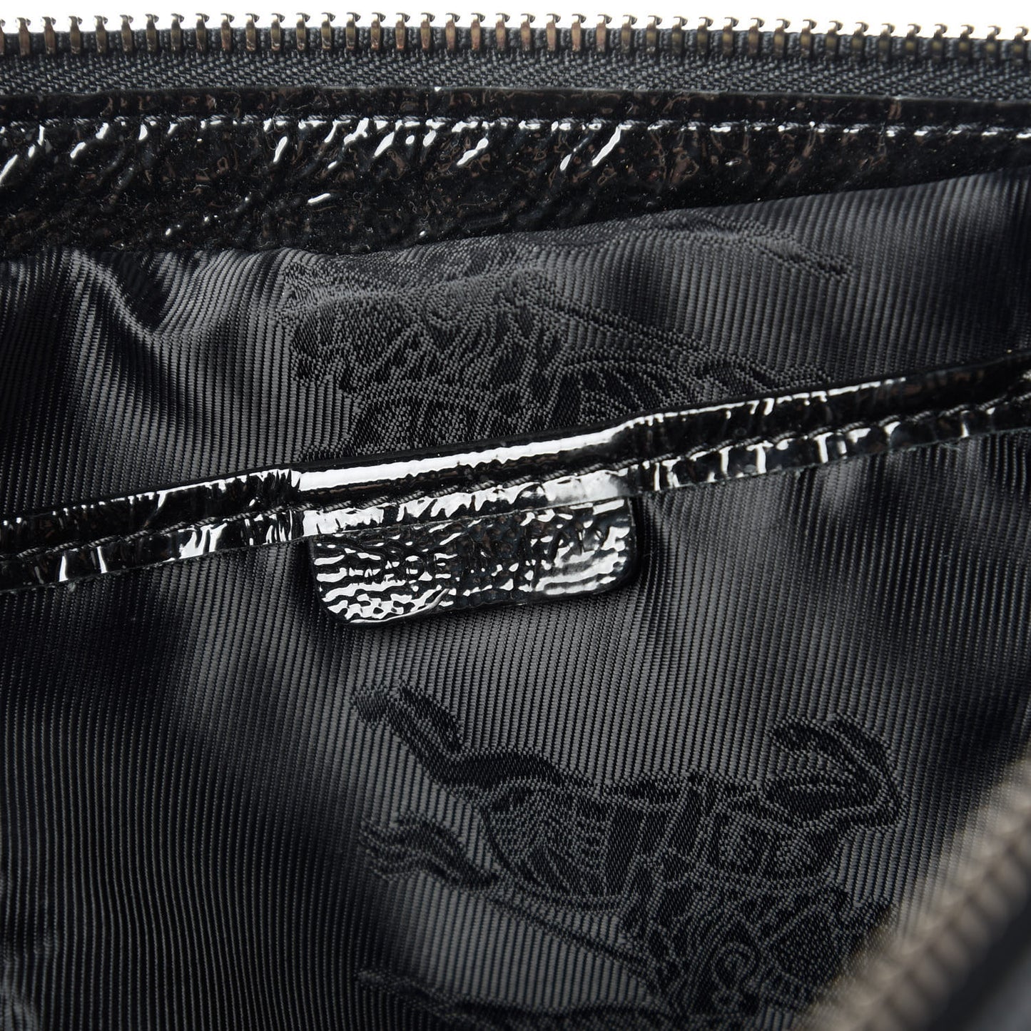 Patent Ruffled Medium Lowry Black
