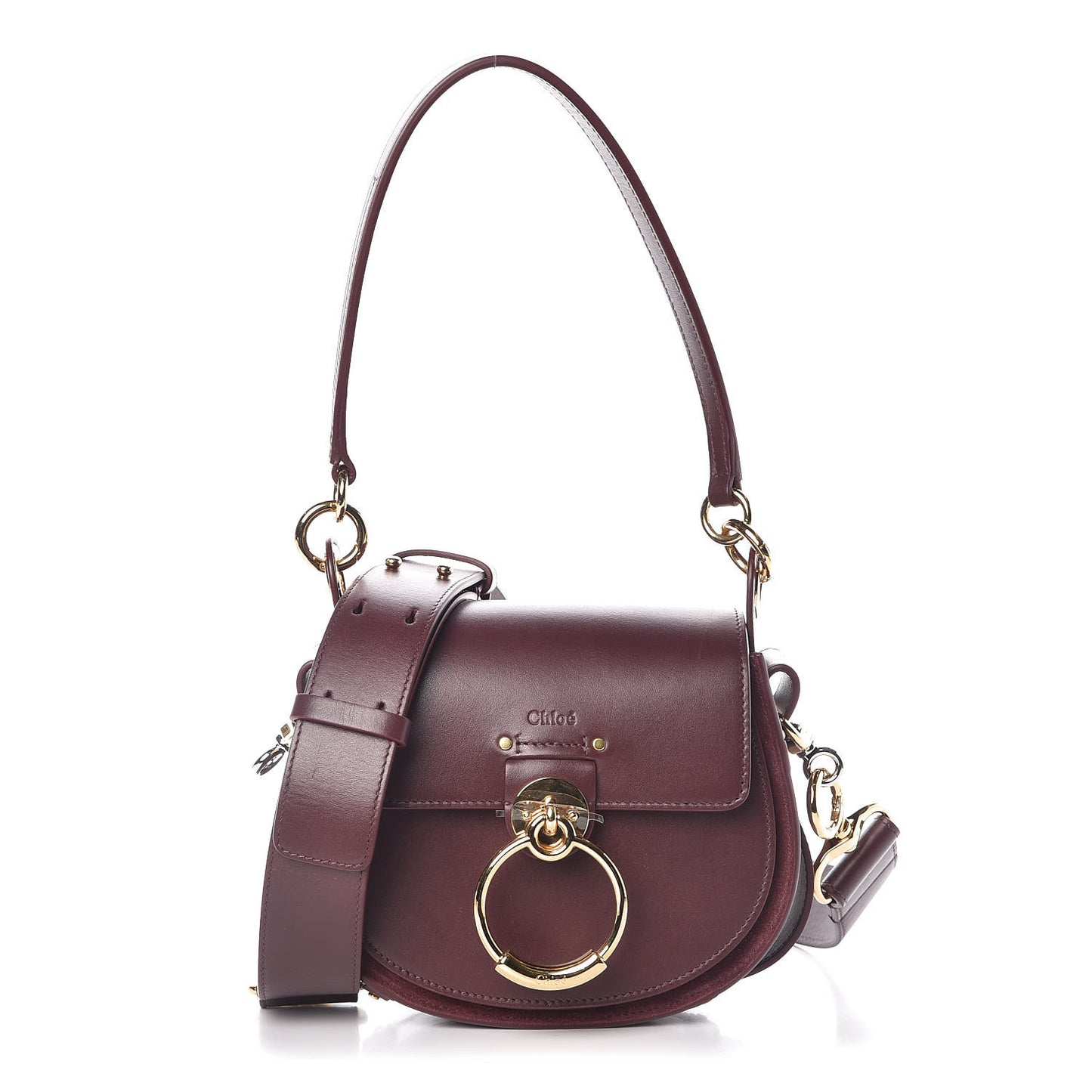Calfskin Small Tess Bag Burnt Brown