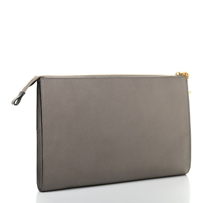 Chloe Grained Calfskin Joe Clutch Motty Grey 3 of 10