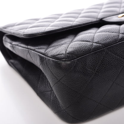 Chanel Caviar Quilted Jumbo Double Flap Black 7 of 11