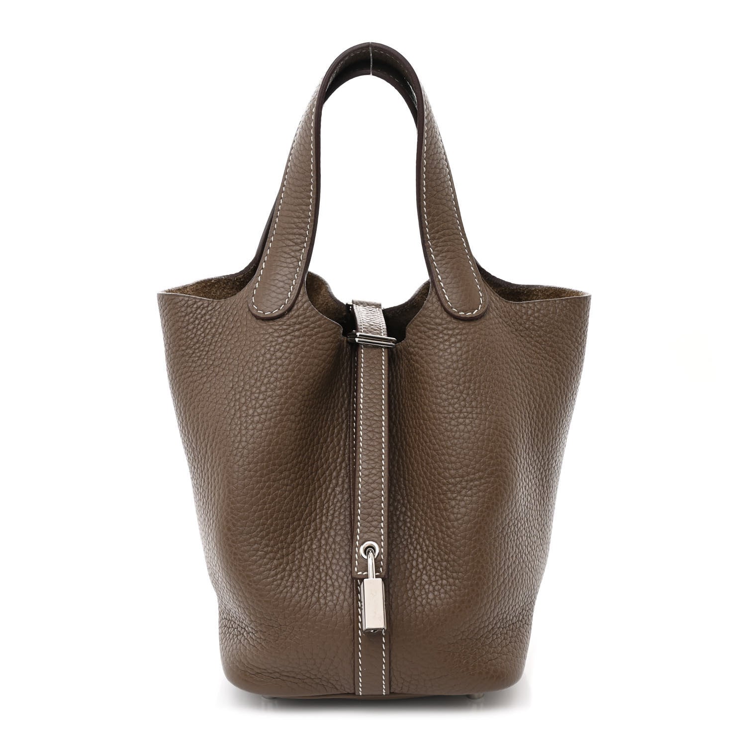 Hermes Taurillon Clemence Picotin Lock 18 PM Etoupe 1 of 11