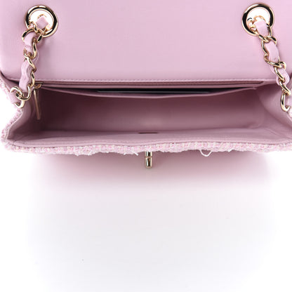 Chanel Tweed Quilted Mini Rectangular Flap Pink 5 of 10