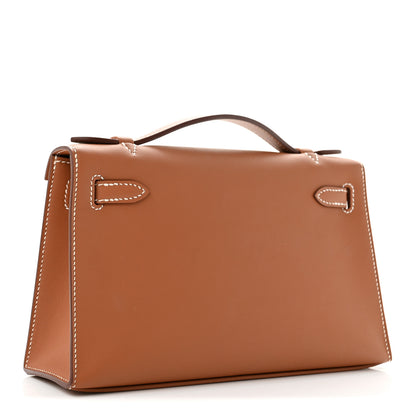 Hermes Swift Kelly Pochette Clutch Gold 3 of 12