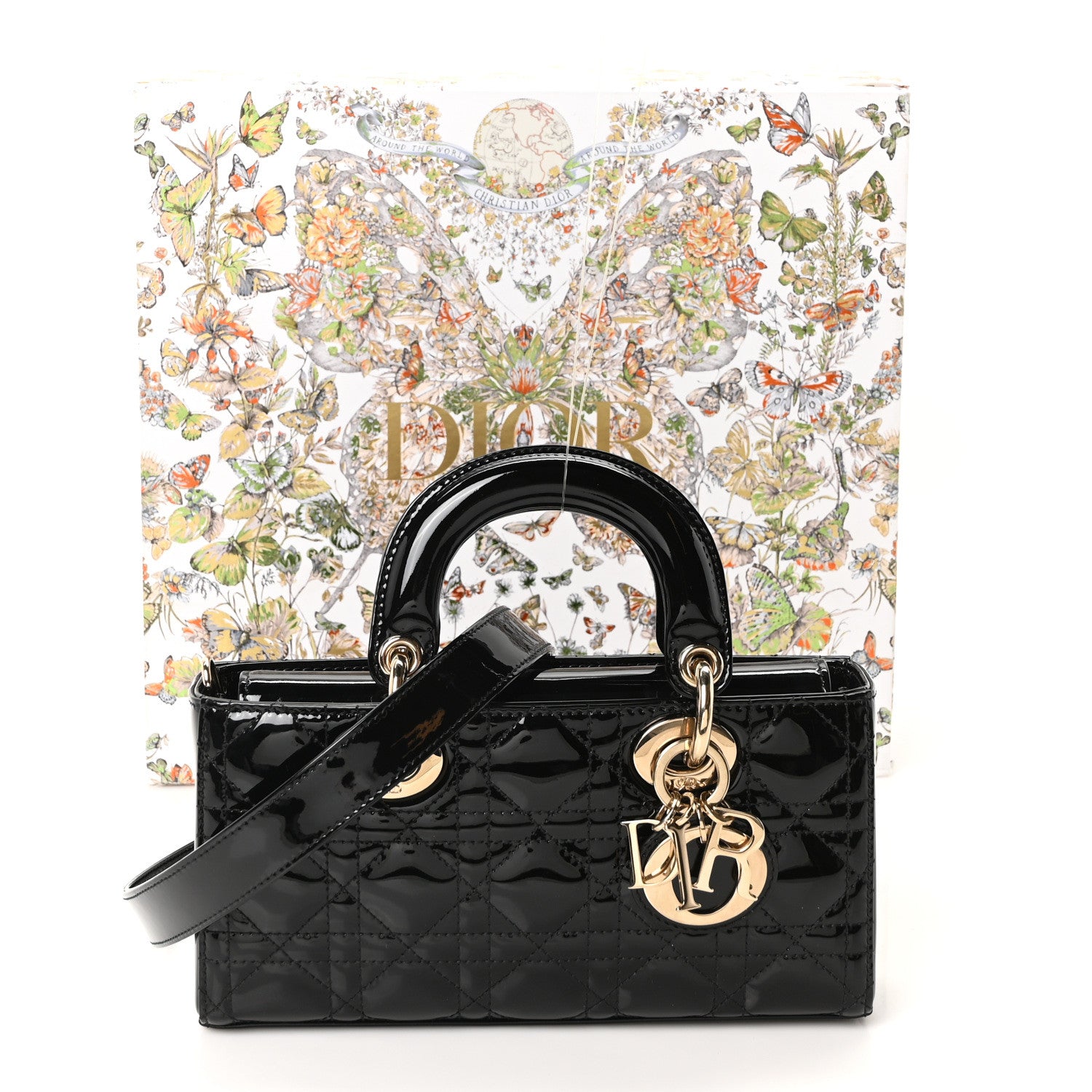 Christian Dior Patent Cannage Small Lady D-Joy Black 10 of 10