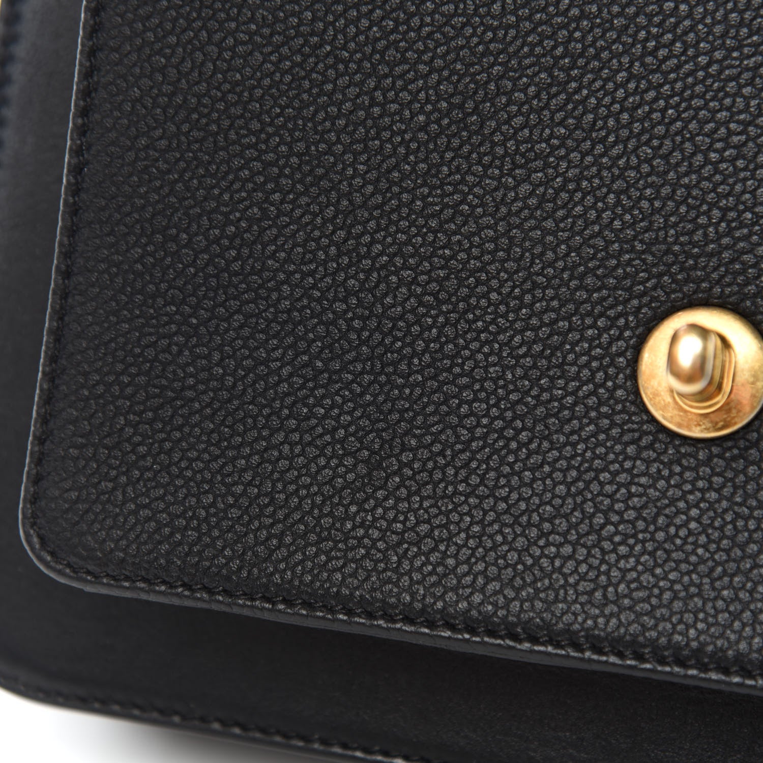 Chanel Calfskin Caviar Quilted Chain Handle Flap Black 8 of 12