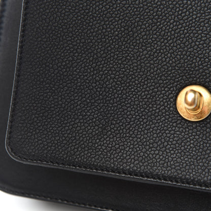 Chanel Calfskin Caviar Quilted Chain Handle Flap Black 8 of 12