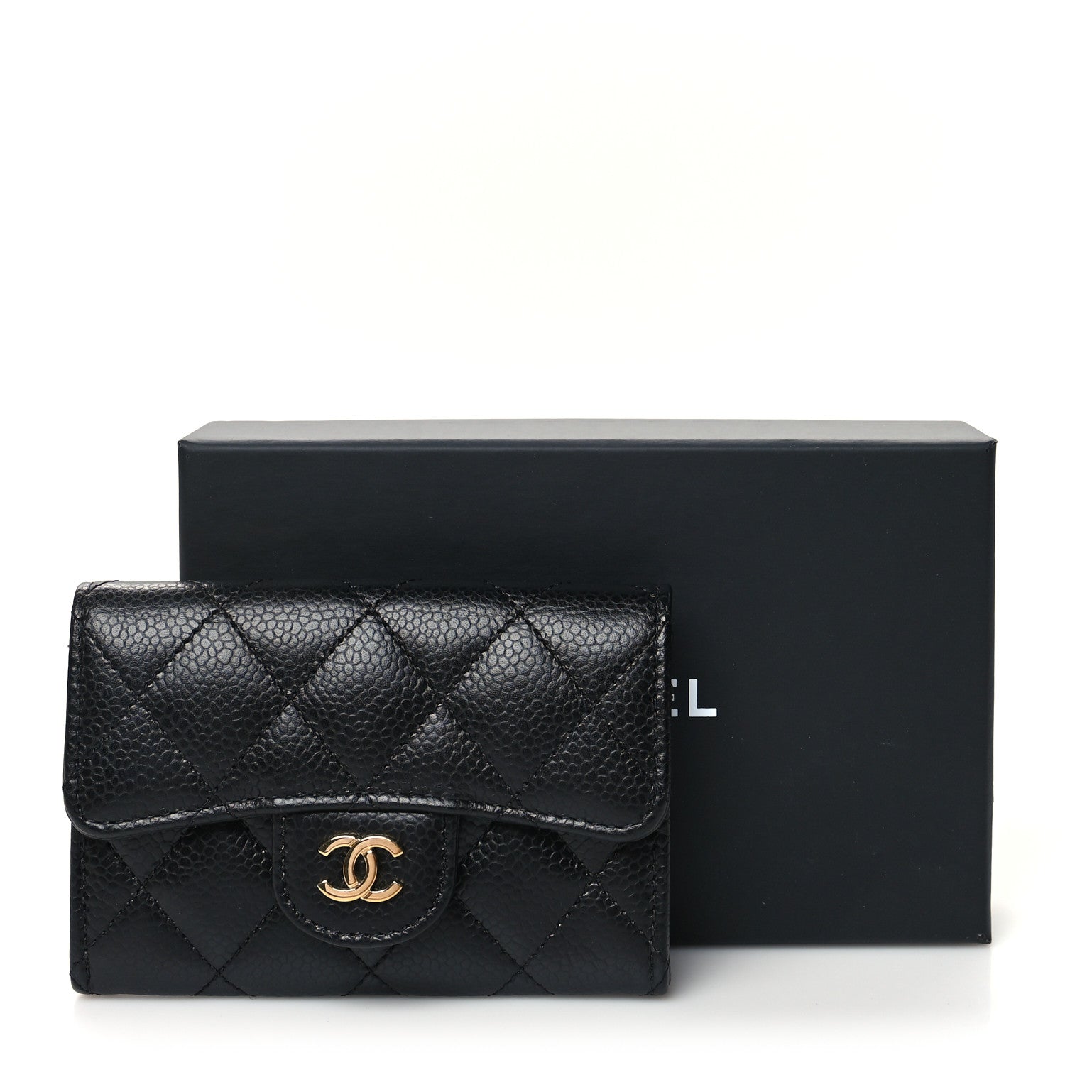 Chanel Caviar Quilted Flap Card Holder Wallet Black 10 of 10