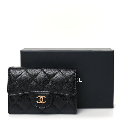 Chanel Caviar Quilted Flap Card Holder Wallet Black 10 of 10
