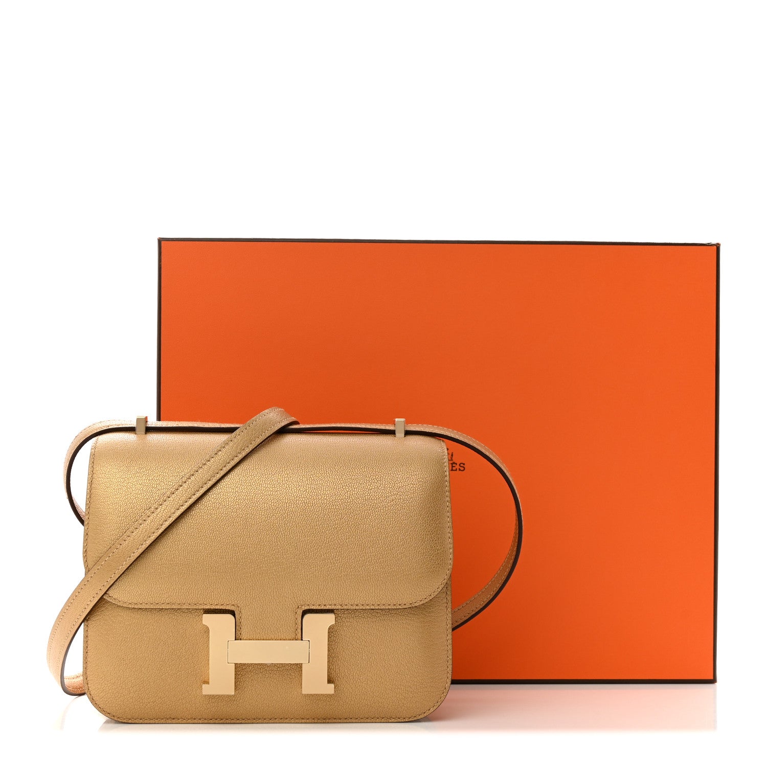 Hermes Metallic Chevre Chamkilight Constance 18 Dore 10 of 10
