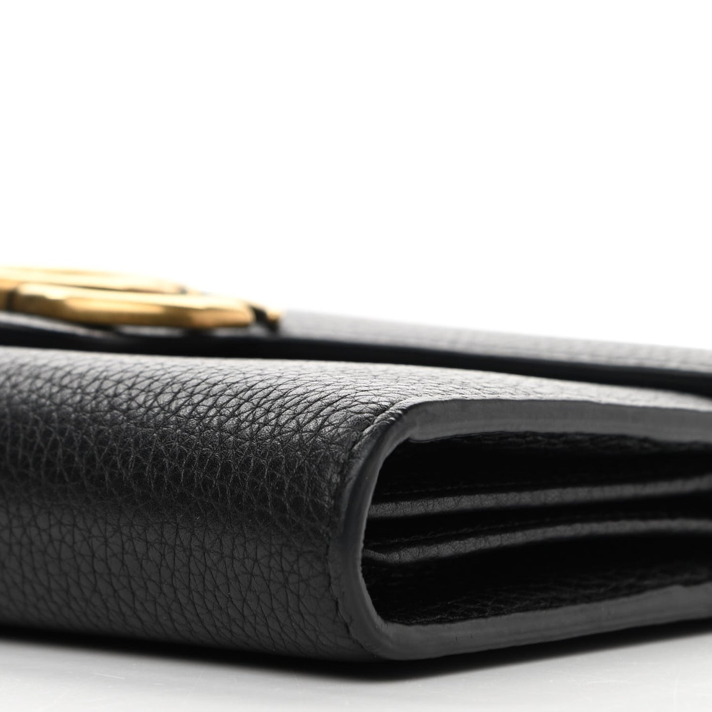 Calfskin GG Marmont Chain Wallet Black
