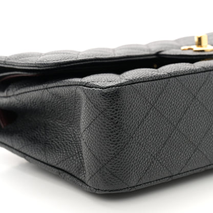 Chanel Caviar Quilted Medium Double Flap Black 9 of 10