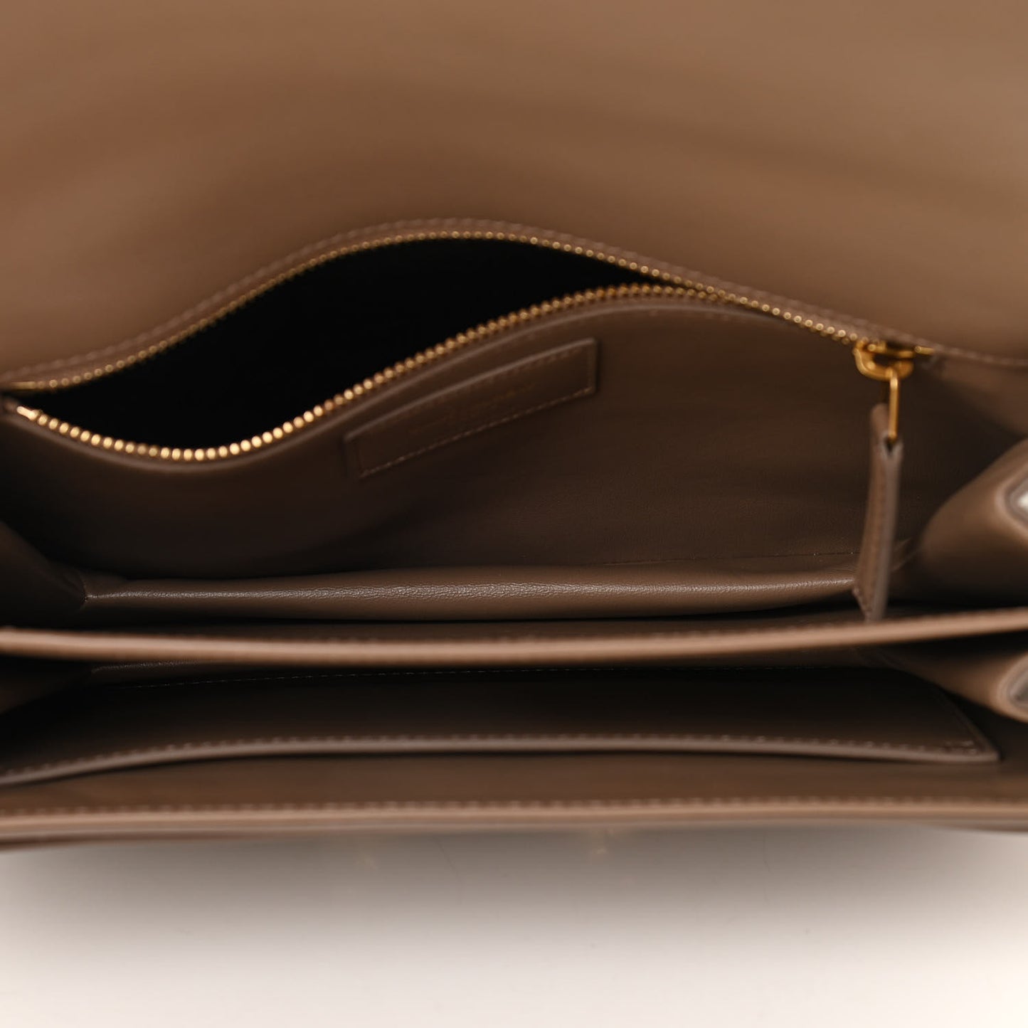 Smooth Calfskin Le Maillon Satchel Dark Beige