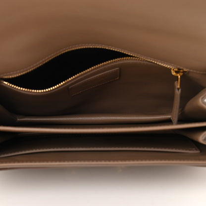 Saint Laurent Smooth Calfskin Le Maillon Satchel Dark Beige 5 of 10