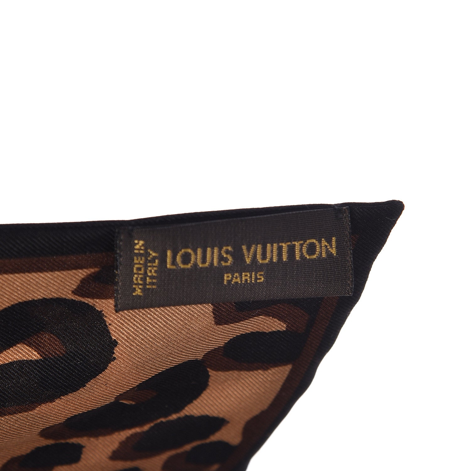 Louis Vuitton Silk Leopard Bandeau Scarf Marron 4 of 5