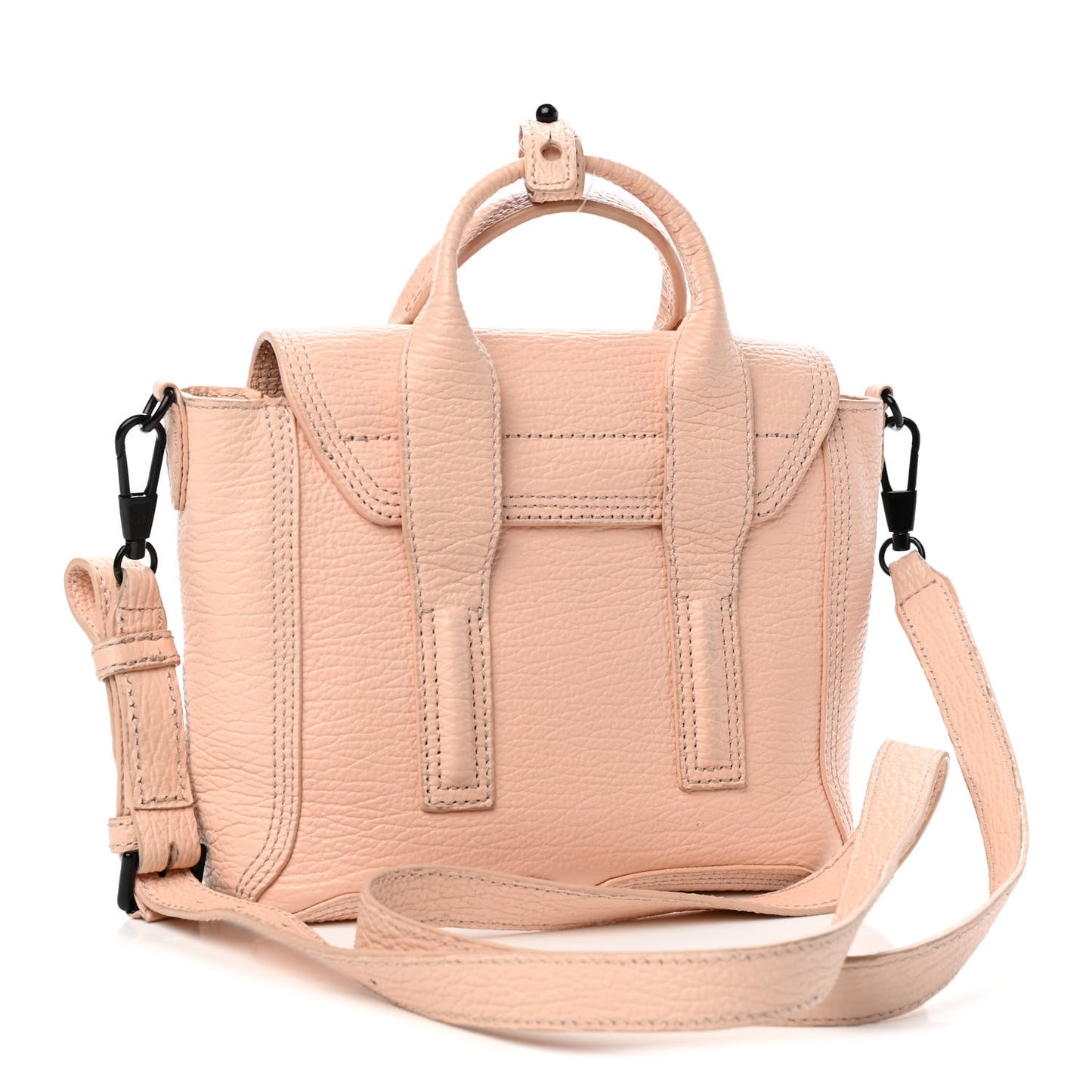 Textured Calfskin Mini Pashli Satchel Blush