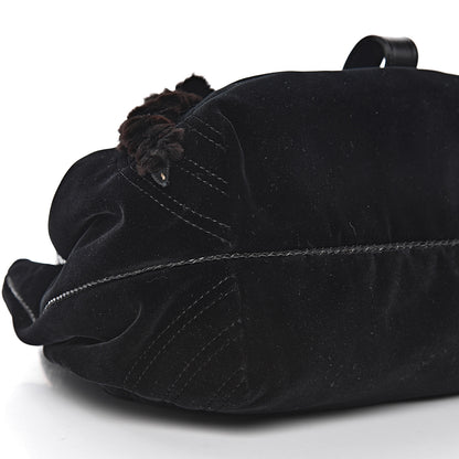 Fendi Velvet Rabbit Fur Spy Black 8 of 10