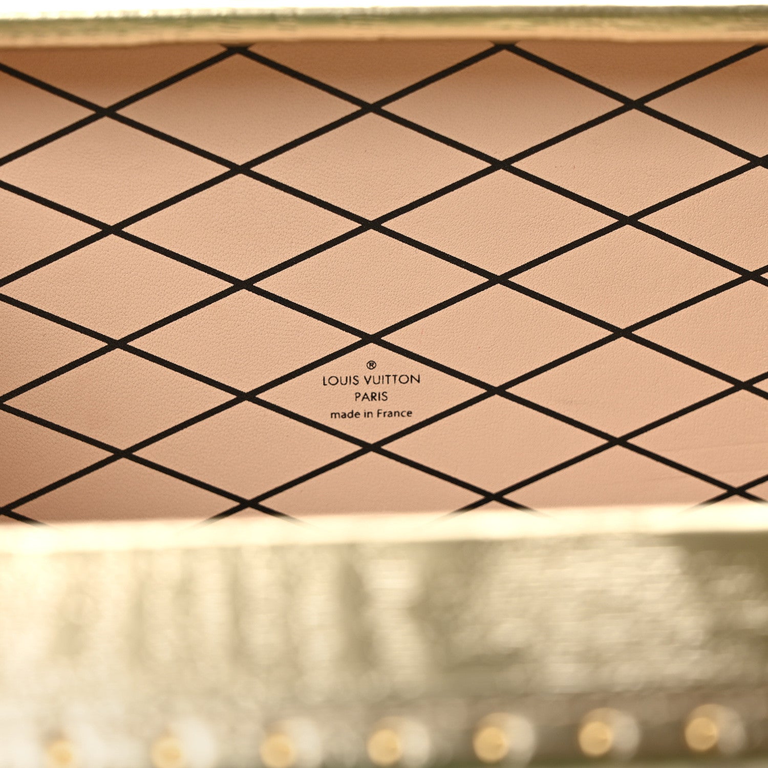 Louis Vuitton Metallic Grain De Bois Petite Malle Gold 6 of 11