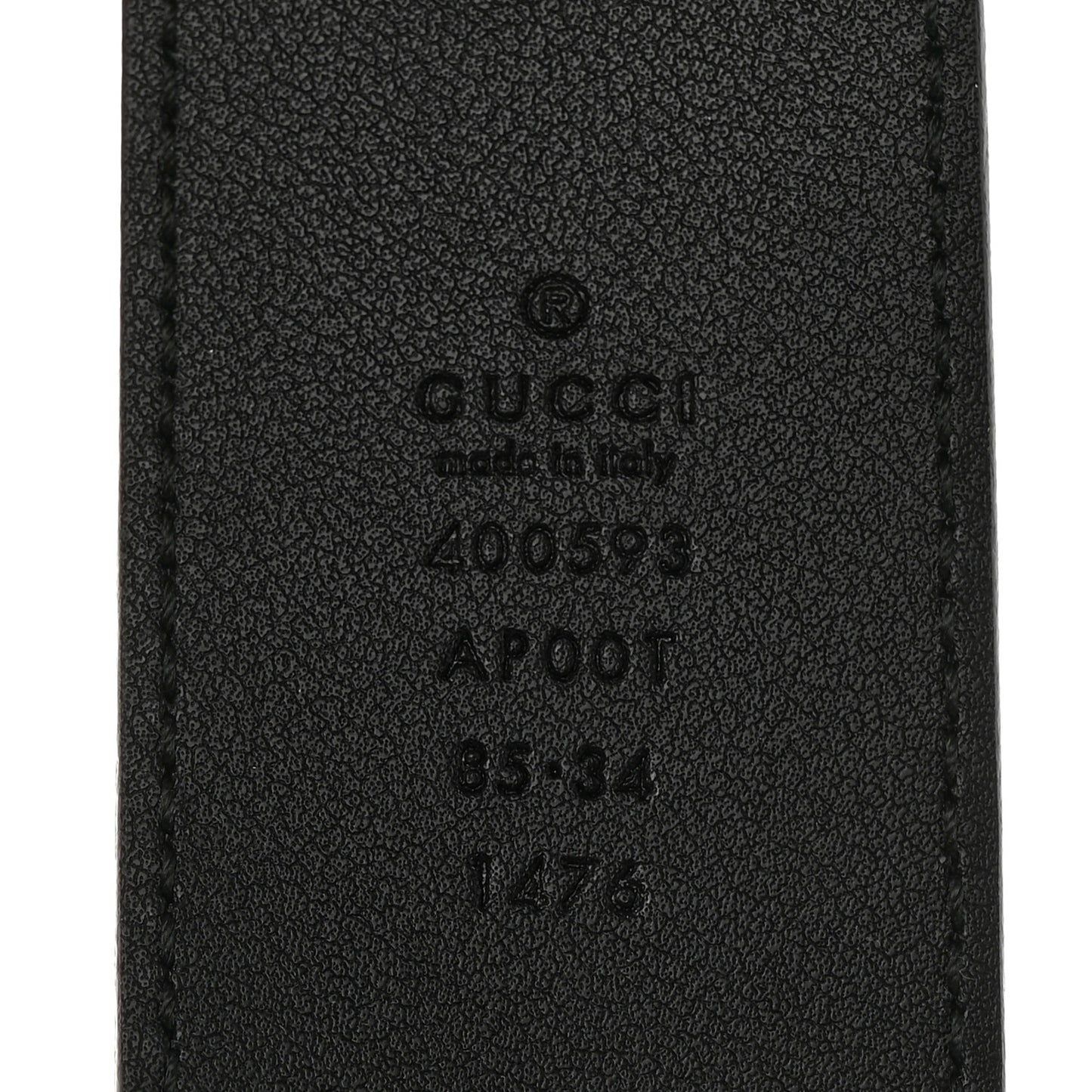 Calfskin Double G 40mm Belt 85 34 Black