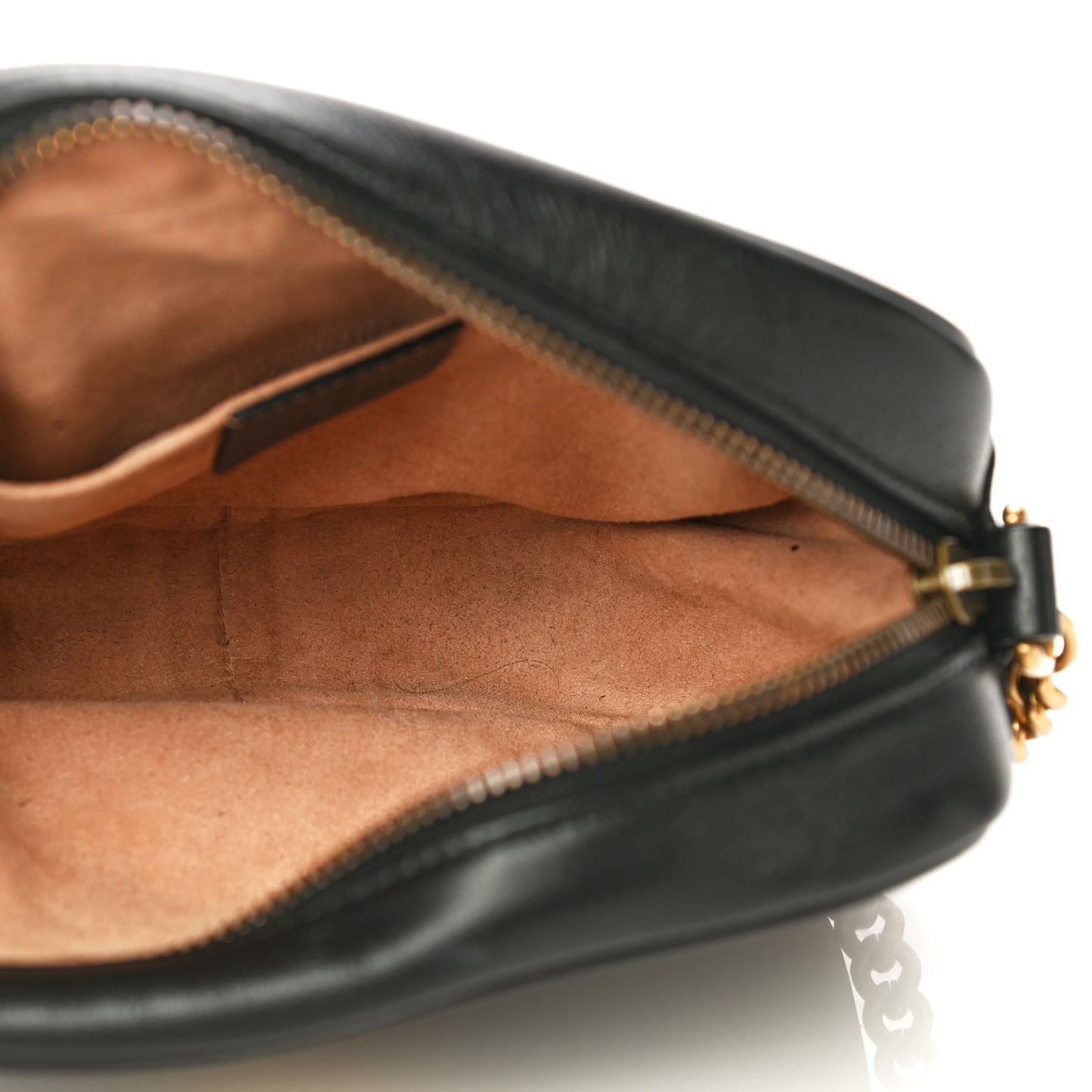 Calfskin Matelasse Mini GG Marmont Chain Shoulder Bag Black
